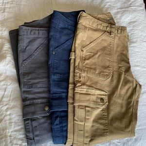 Duluth Trading Co Cargo Pants - Gray, Blue, Tan